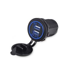 Oto USB Şarj Soketi 5V 2.1A / 1A YEŞİL - STANDART