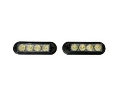 Beyaz Çakarlı Led Lamba 26 Fonksiyonlu 12v-24v - 2 Adet