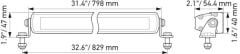 Hella 80 cm Slim Led Bar Black Magic 33 Led 9000 lm