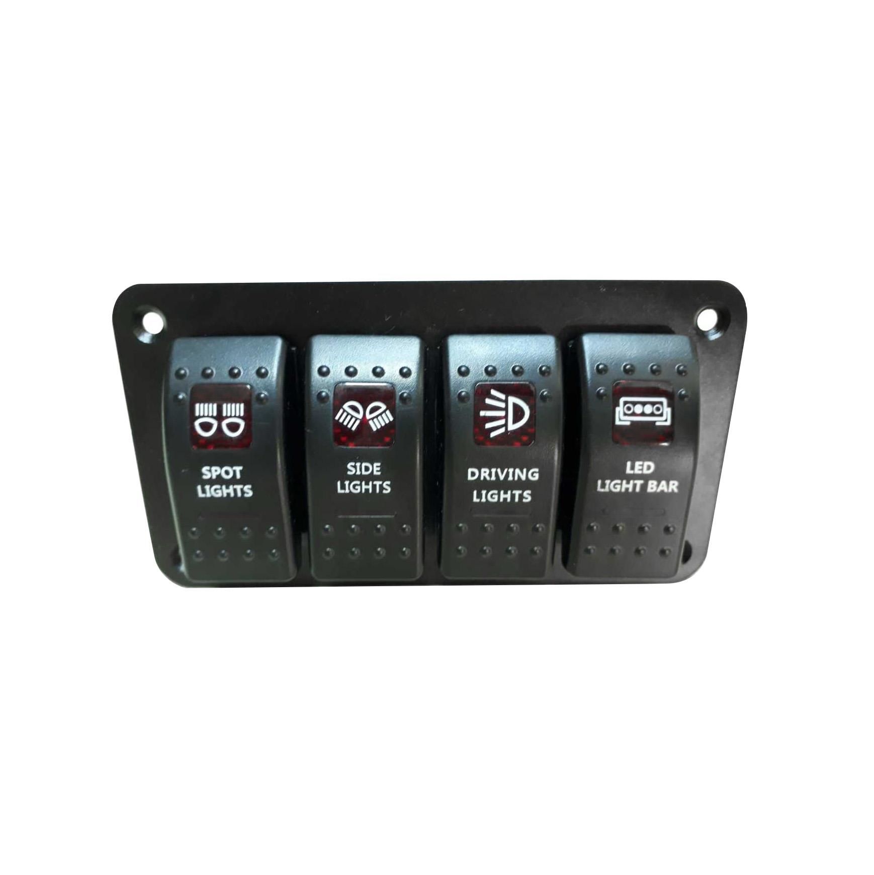 Rocker Panel Switch Dörtlü Sigorta - Aydınlatma Kontrol Paneli
